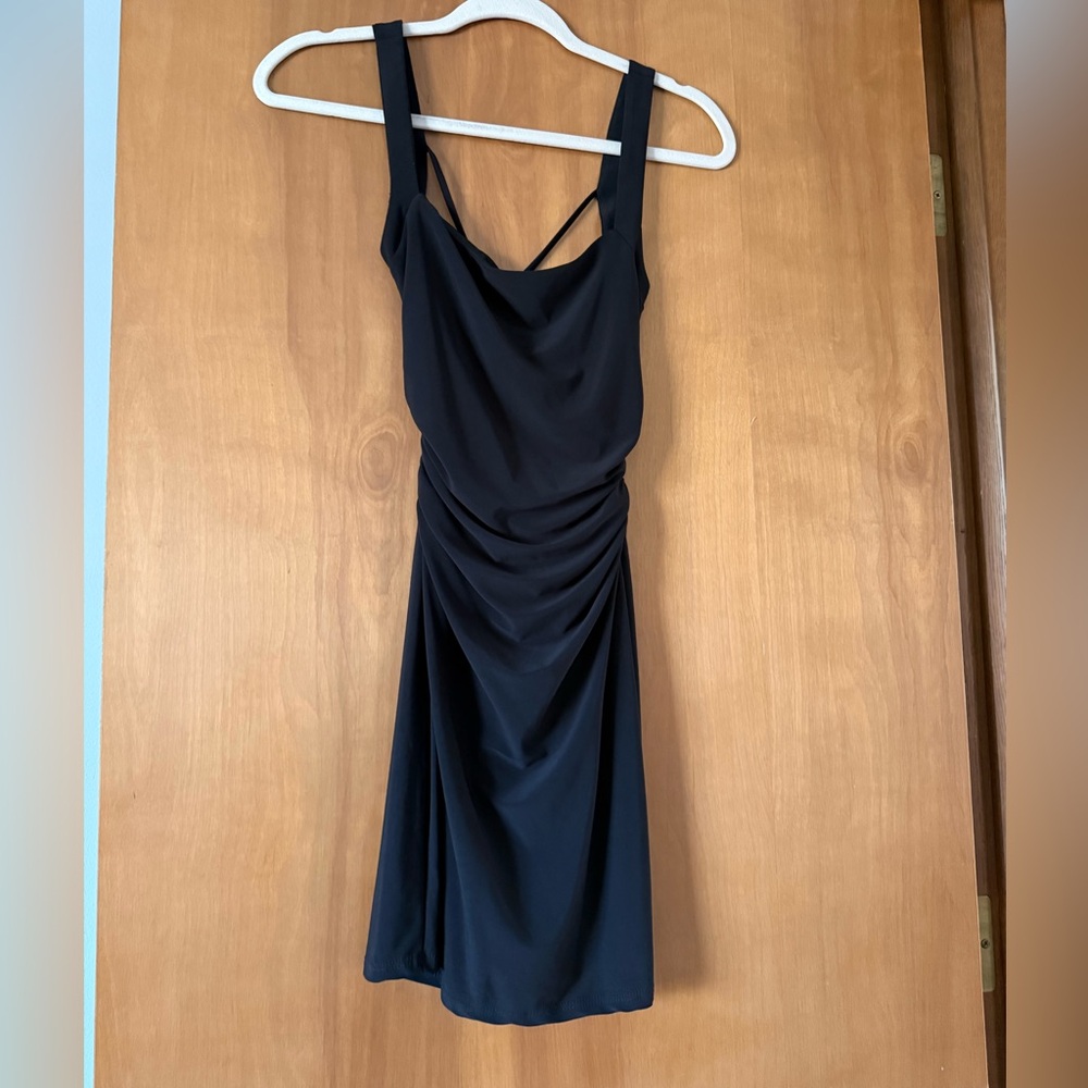 B Darlin Black Dress With Lace Up Back